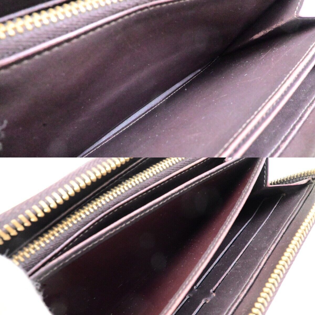 LOUIS VUITTON Zippy Long Wallet Monogram Vernis Leather Brown M91458 02ED385