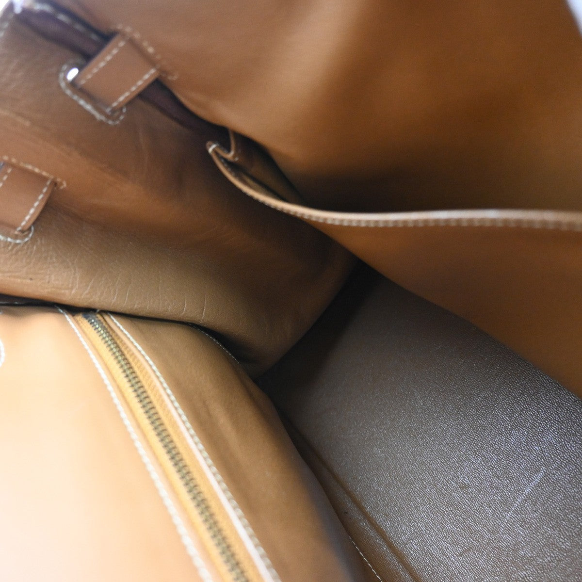 HERMES Kelly 35 2Way Shoulder Hand Bag Chamonix Leather Brown Vintage 247RF960