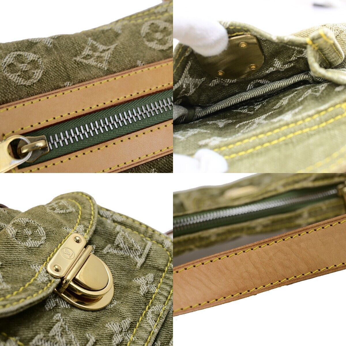 LOUIS VUITTON Baggy PM Shoulder Bag Monogram Denim Leather GN M95213 653RK693