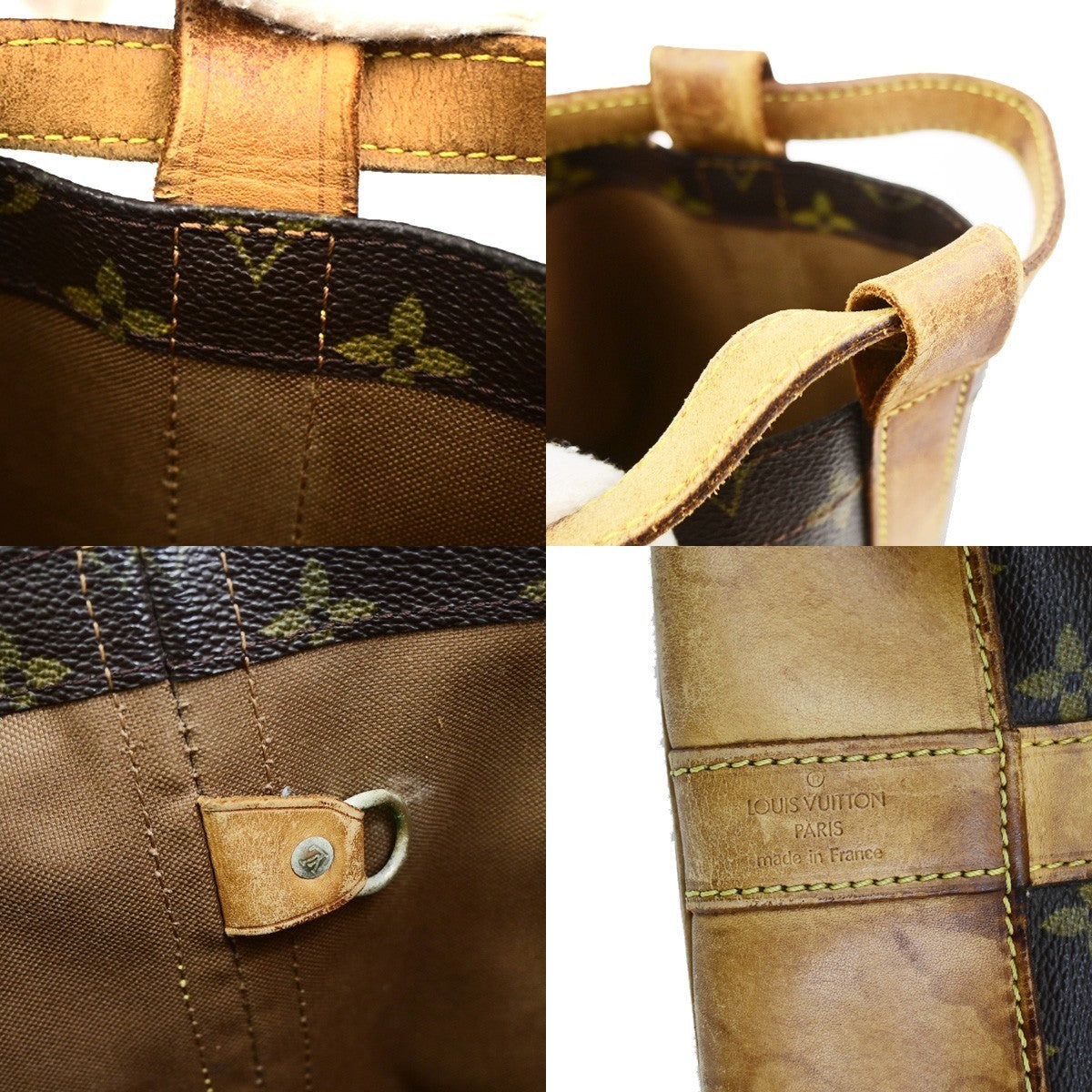 LOUIS VUITTON LV Randonnee PM Shoulder Bag Monogram Leather Brown M42243 32KD115