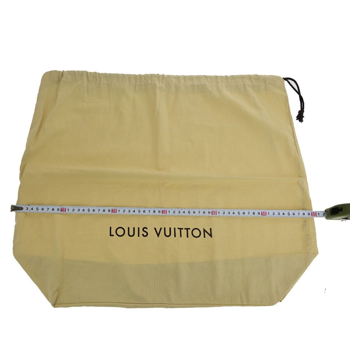 LOUIS VUITTON Logo 10 Set Dust Bag Drawstring Canvas Cotton Beige Brown 08SJ059