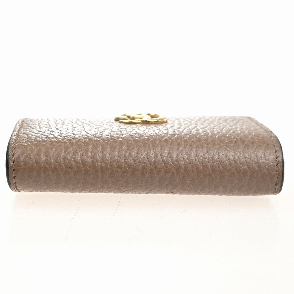 GUCCI Logo GG Marmont 6 Hook Key Case Supreme Leather Beige Italy GHW 61RL941