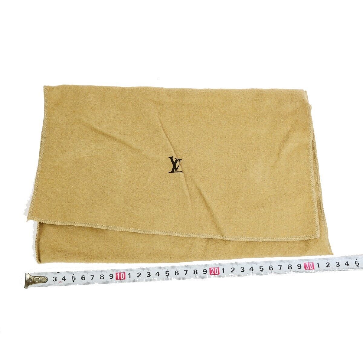 LOUIS VUITTON Logo 10 Set Dust Bag Drawstring Canvas Cotton Beige Brown 08FB355
