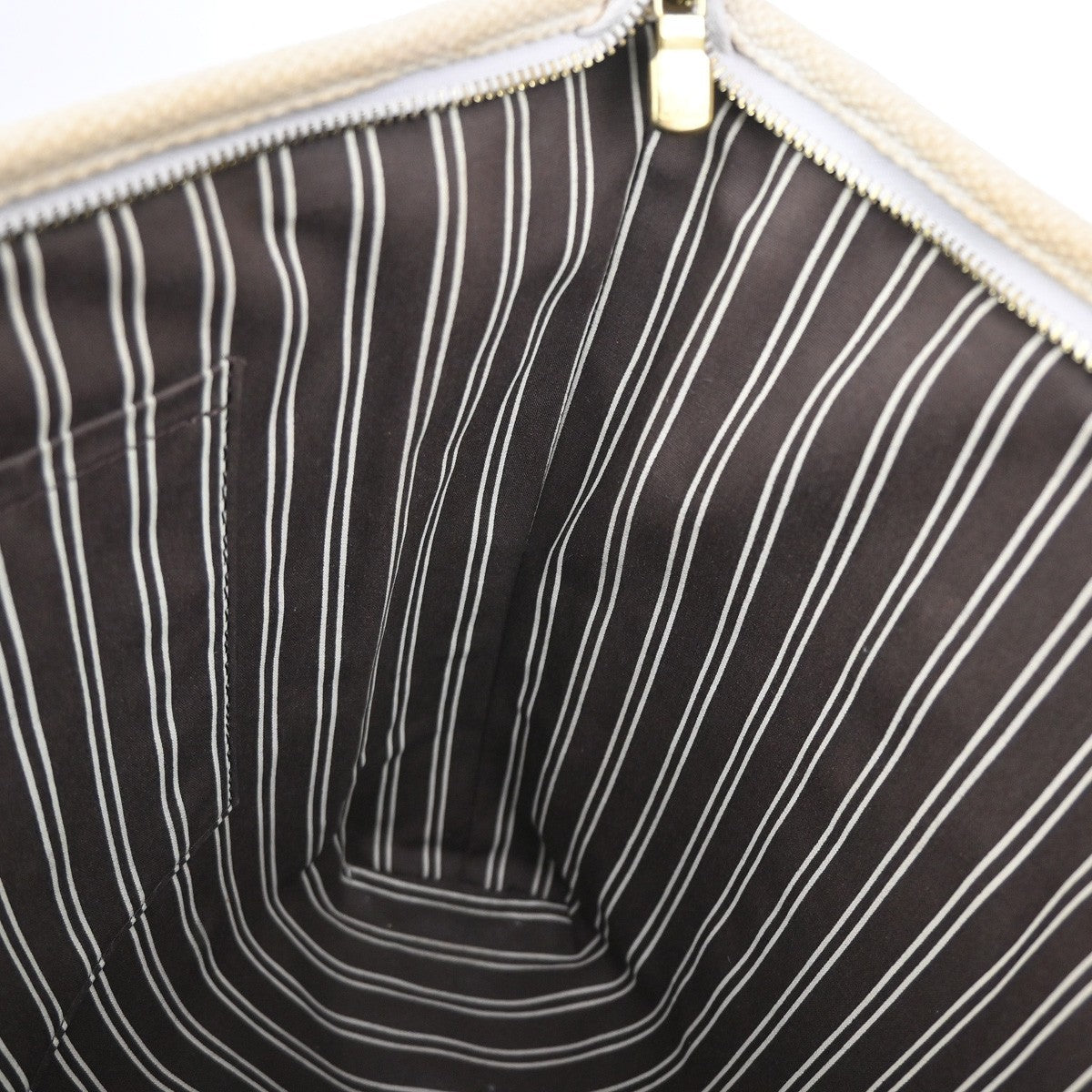 LOUIS VUITTON Cabas MM Shoulder Bag Antigua Canvas Leather White M40036 62KB503