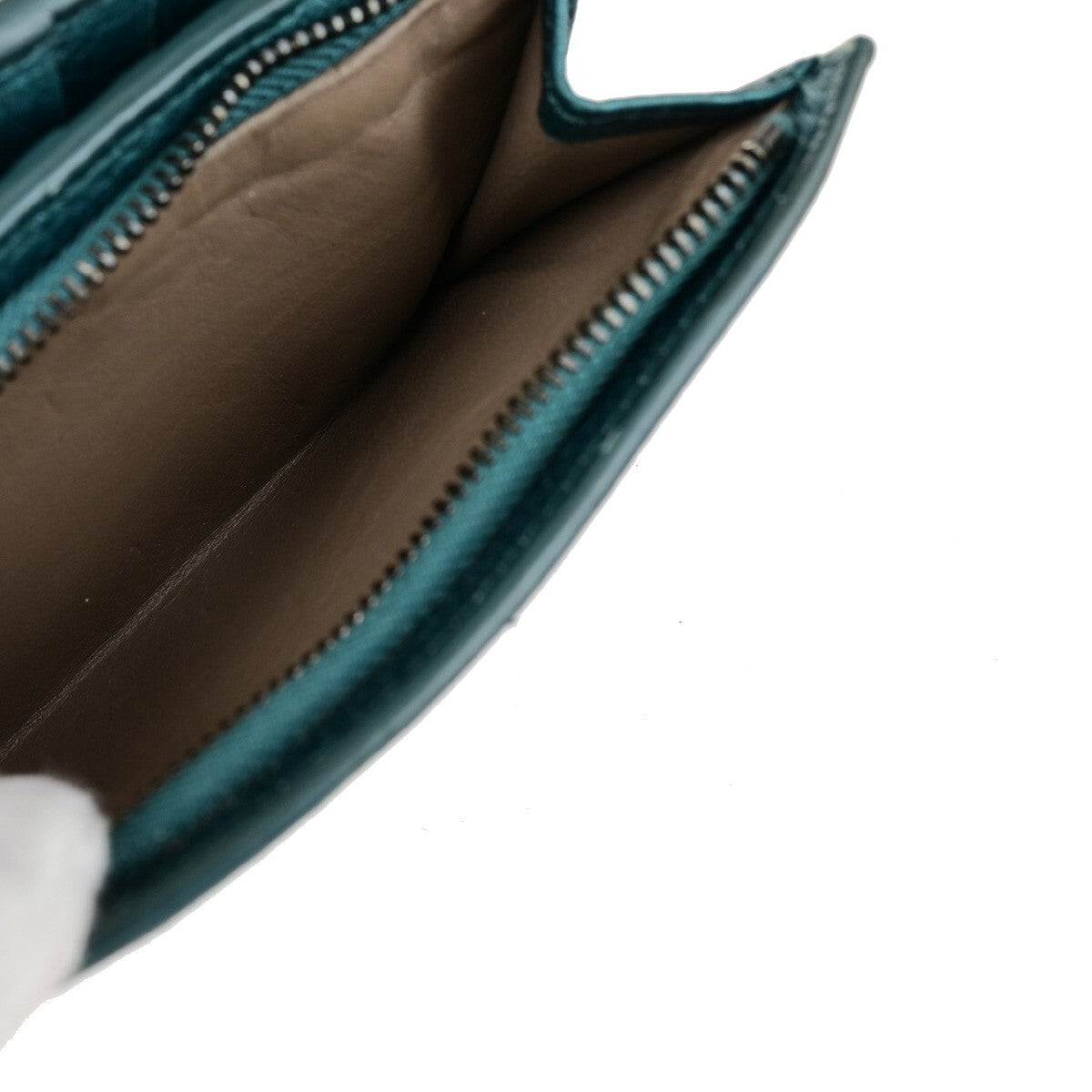 BOTTEGA VENETA Logo Intrecciato Bifold Wallet Exotic Leather Green Italy 68EC872