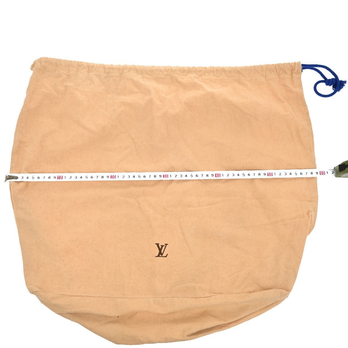 LOUIS VUITTON Logo 10 Set Dust Bag Drawstring Canvas Cotton Beige Brown 09TA385