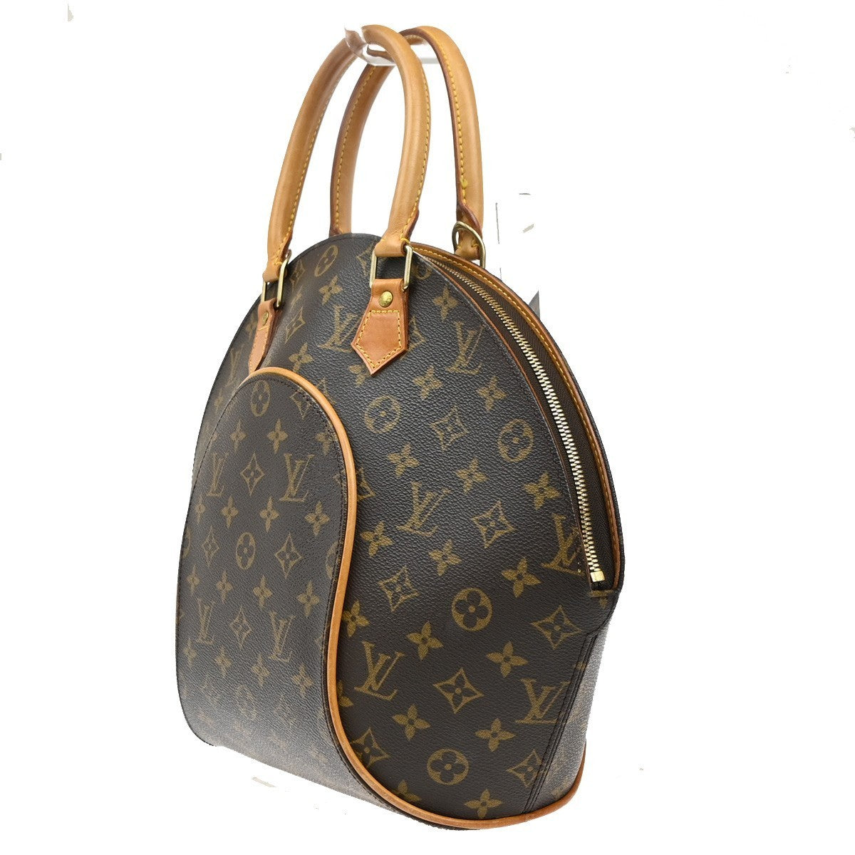 LOUIS VUITTON LV Logo Ellipse MM Hand Bag Monogram Leather Brown M51126 19MA102