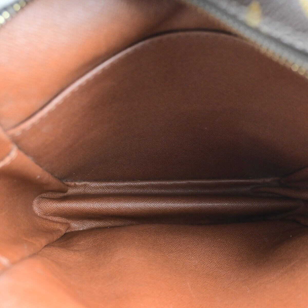 LOUIS VUITTON Logo Danube MM Shoulder Bag Monogram Leather Brown M45264 31ED451