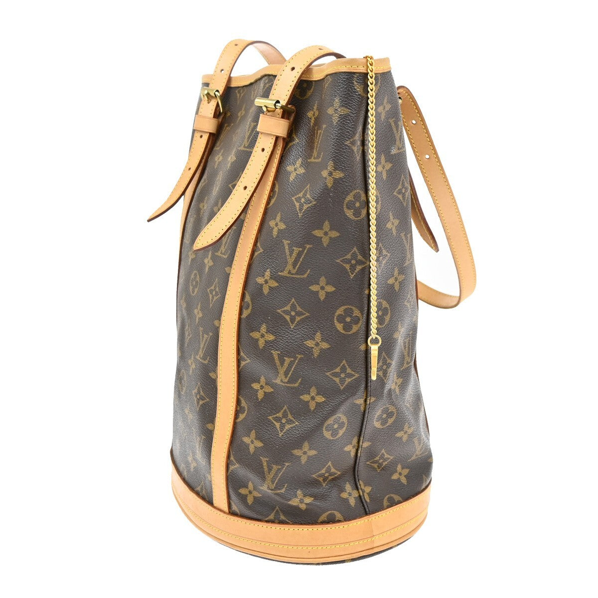 LOUIS VUITTON BUCKET GM Shoulder Tote Bag Monogram Leather Brown M42236 33EF194