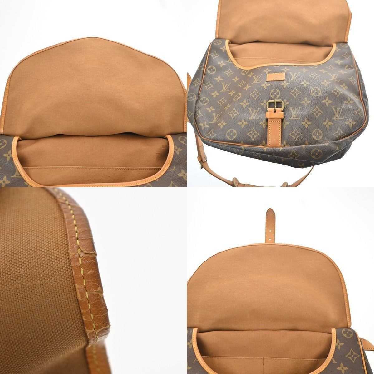 LOUIS VUITTON Saumur 35 Shoulder Bag Monogram Leather BN France M42254 83KC992