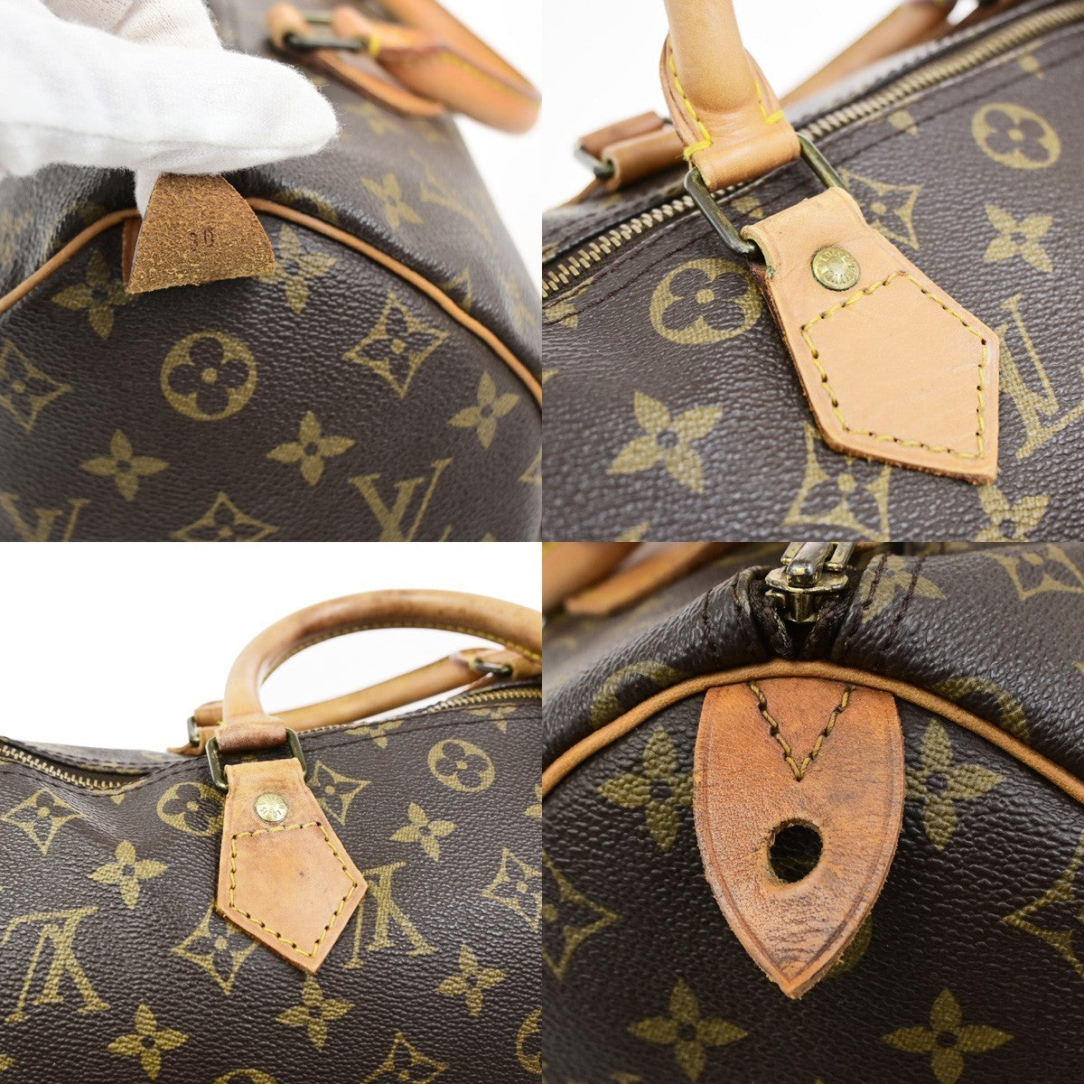 LOUIS VUITTON Speedy 30 Travel Hand Bag Monogram Leather Brown M41526 20KD153