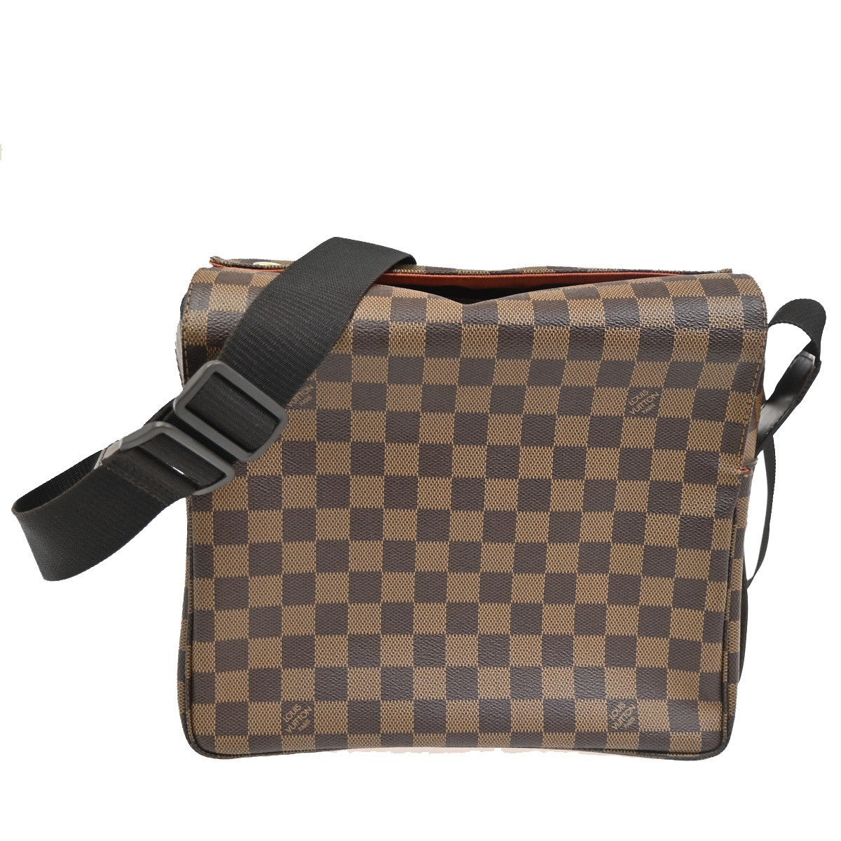 LOUIS VUITTON Naviglio Shoulder Bag Damier Ebene Leather Brown N45255 21TA696