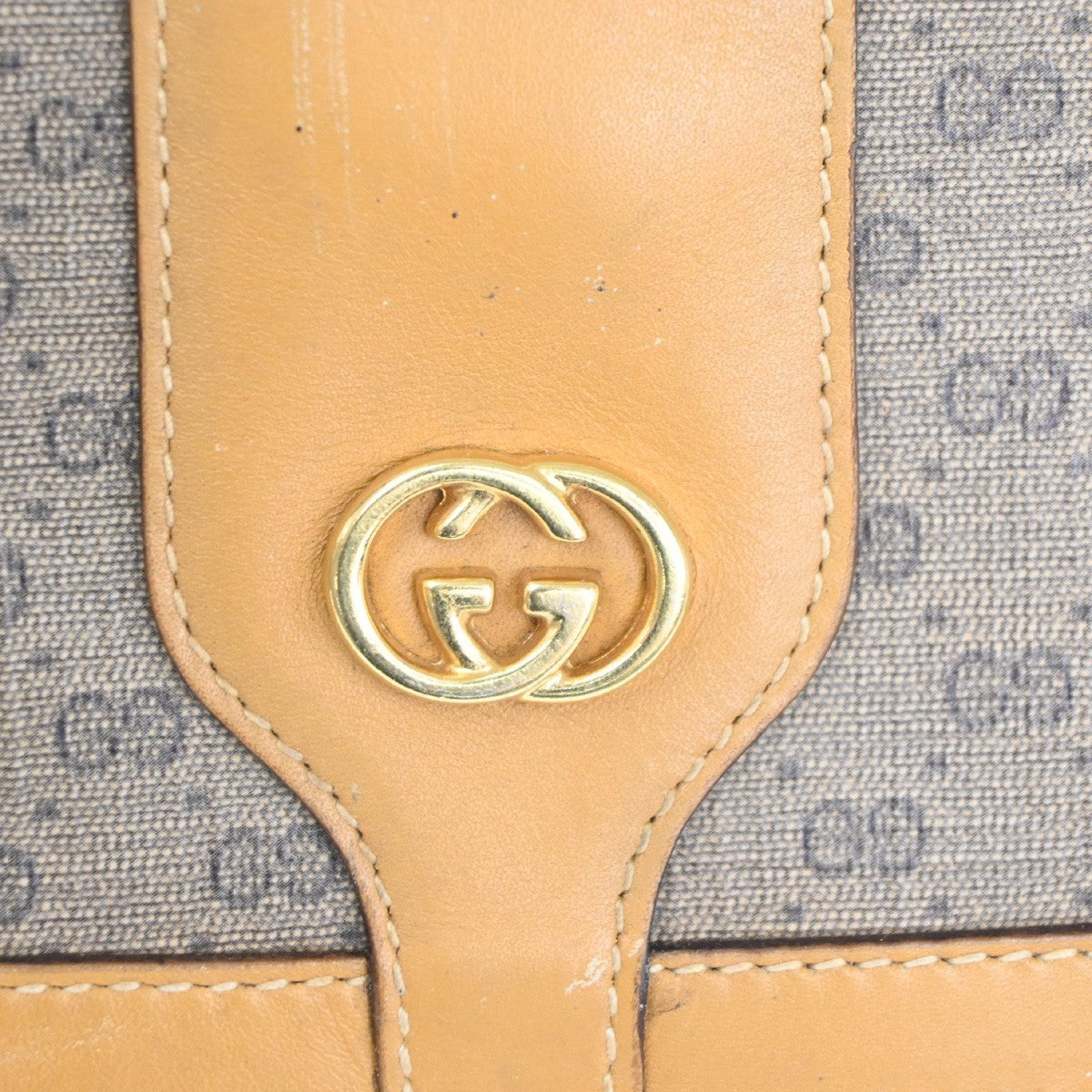 GUCCI Micro GG Pattern Shoulder Bag PVC Leather Brown Italy GHW 63TA478