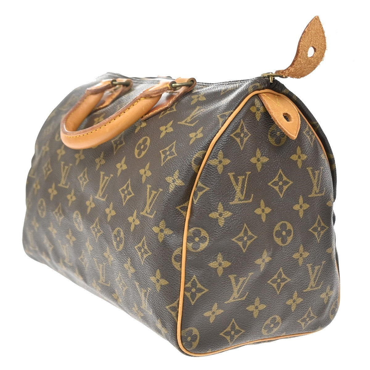 LOUIS VUITTON Speedy 30 Travel Hand Bag Monogram Leather Brown M41526 12YJ244