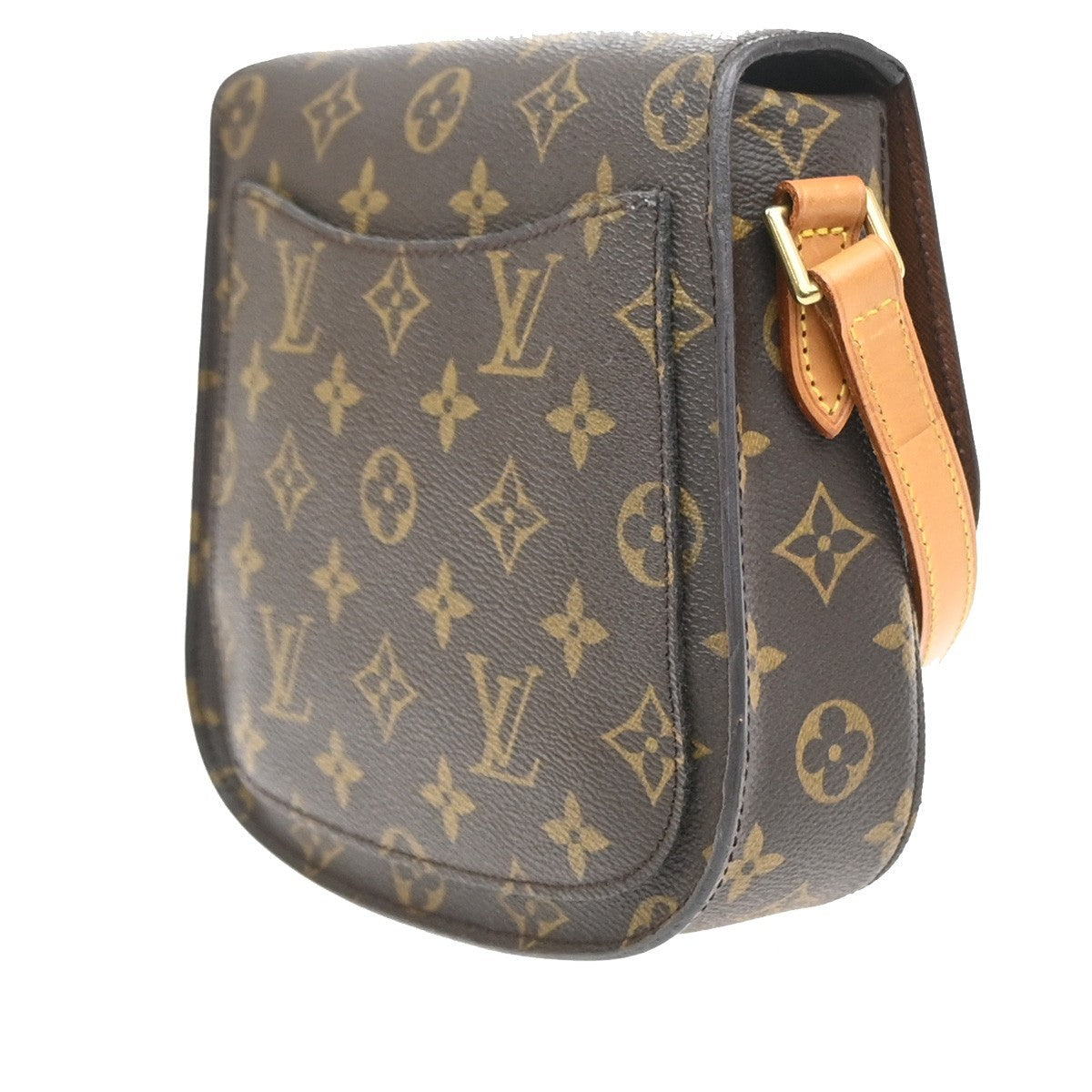 LOUIS VUITTON Saint Cloud MM Shoulder Bag Monogram Leather Brown M51243 73YH943