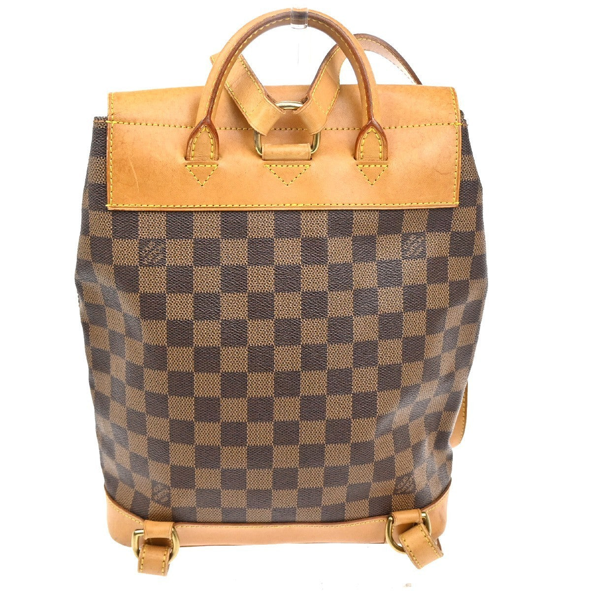 LOUIS VUITTON Logo Arlequin Backpack Bag Damier Ebene Brown N99038 97KC070