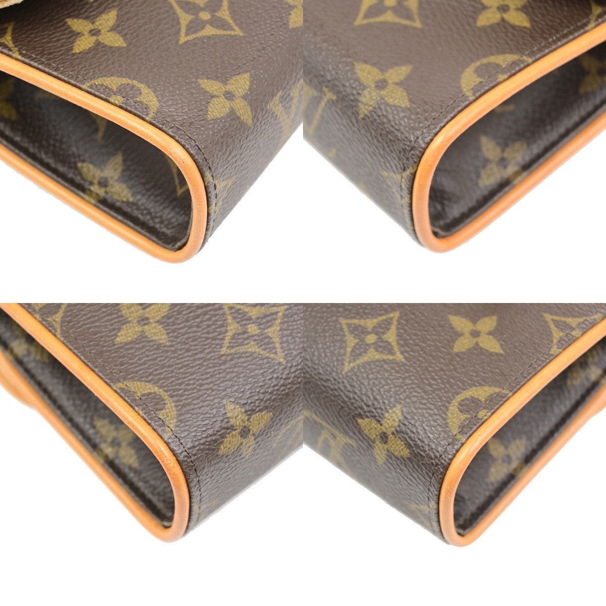 LOUIS VUITTON Pochette Florentine Bum Bag Monogram Leather Brown M51855 93KD131