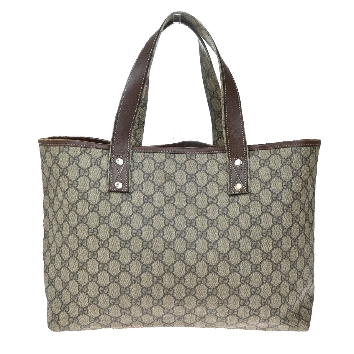 GUCCI Logo Sherry GG Pattern Shoulder Bag Supreme Leather Brown Italy 35KP550