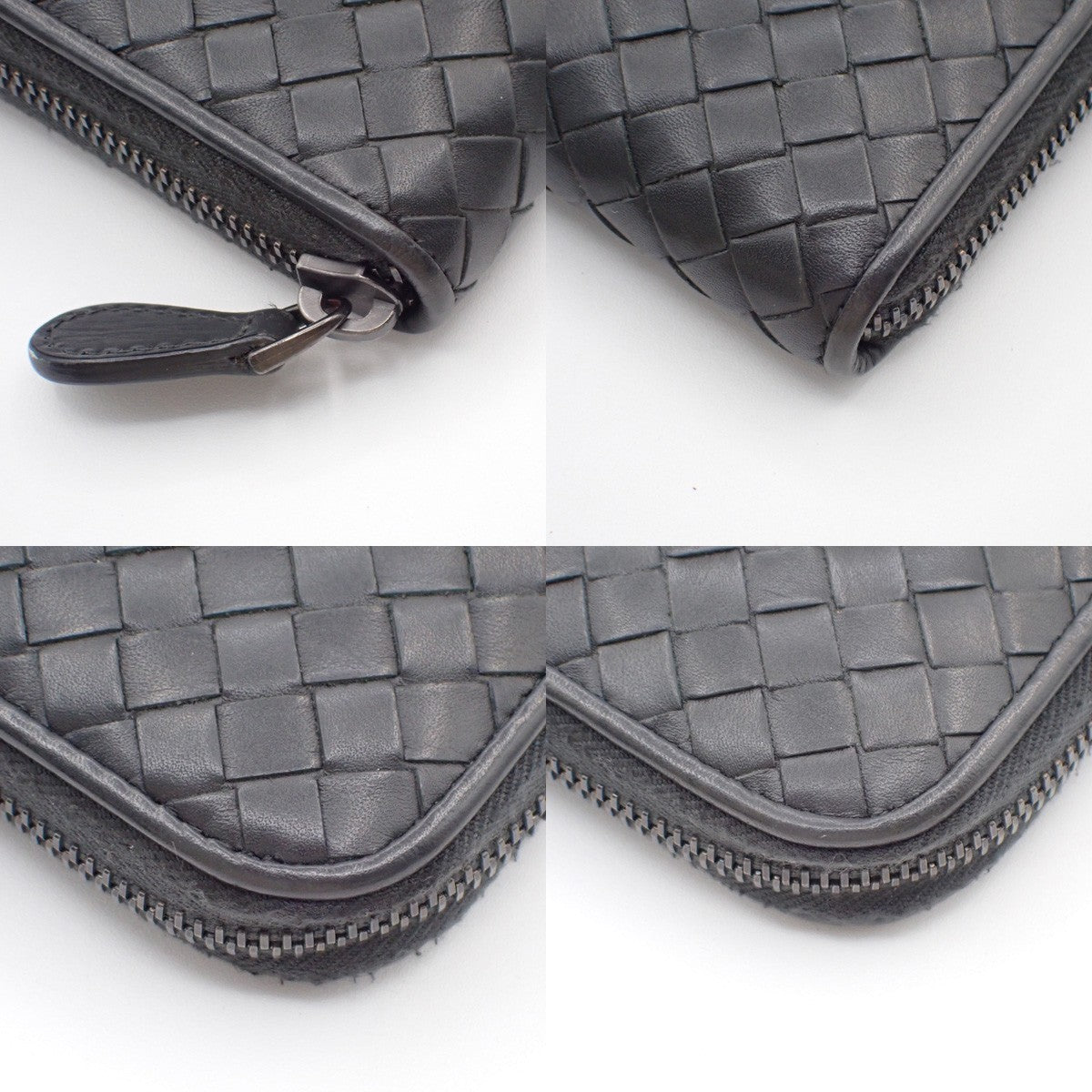 BOTTEGA VENETA Intrecciato Long Zipper Around Long Wallet Leather GY 64AA144