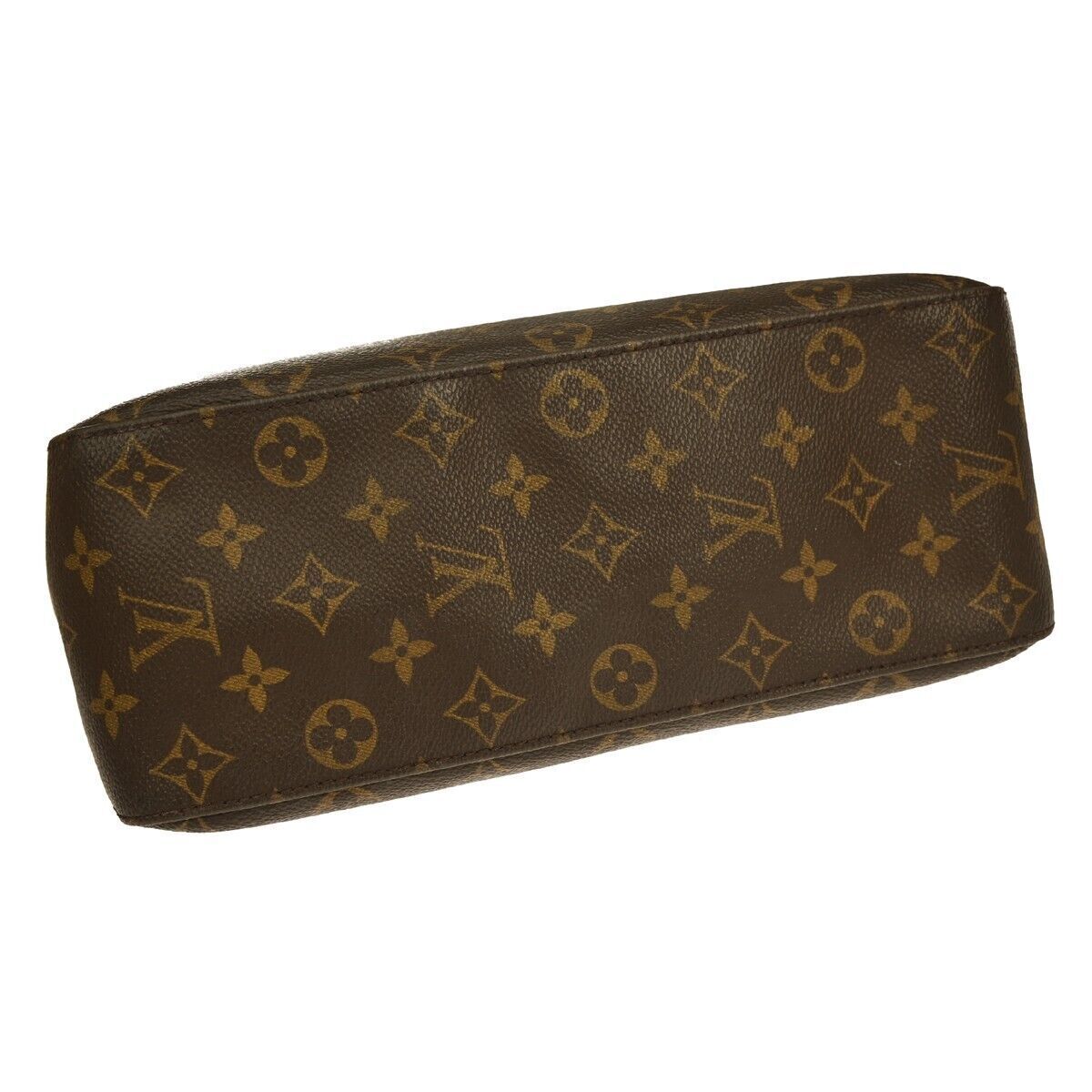 LOUIS VUITTON Logo Looping GM Shoulder Bag Monogram Leather Brown M51145 15GA174