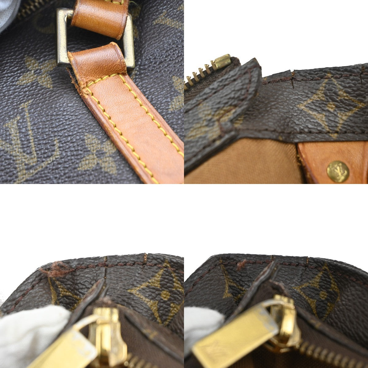 LOUIS VUITTON Cabas Mezzo Shoulder Bag Monogram Leather Brown M51151 34YJ152