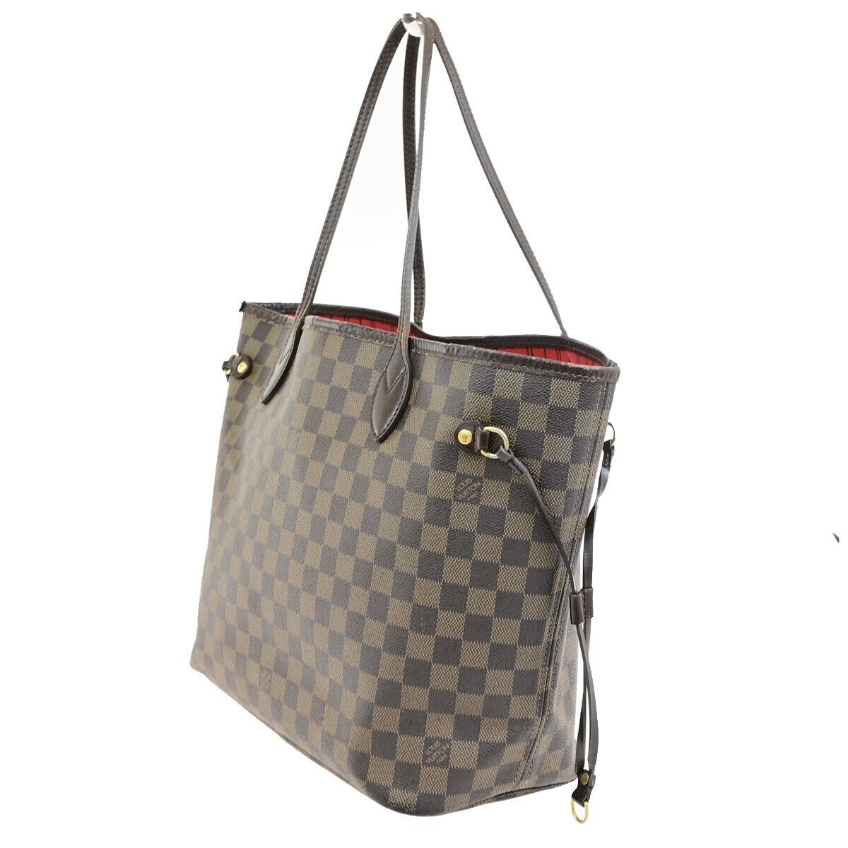 LOUIS VUITTON Neverfull MM Shoulder Bag Damier Ebene Leather BN N41358 17FB370