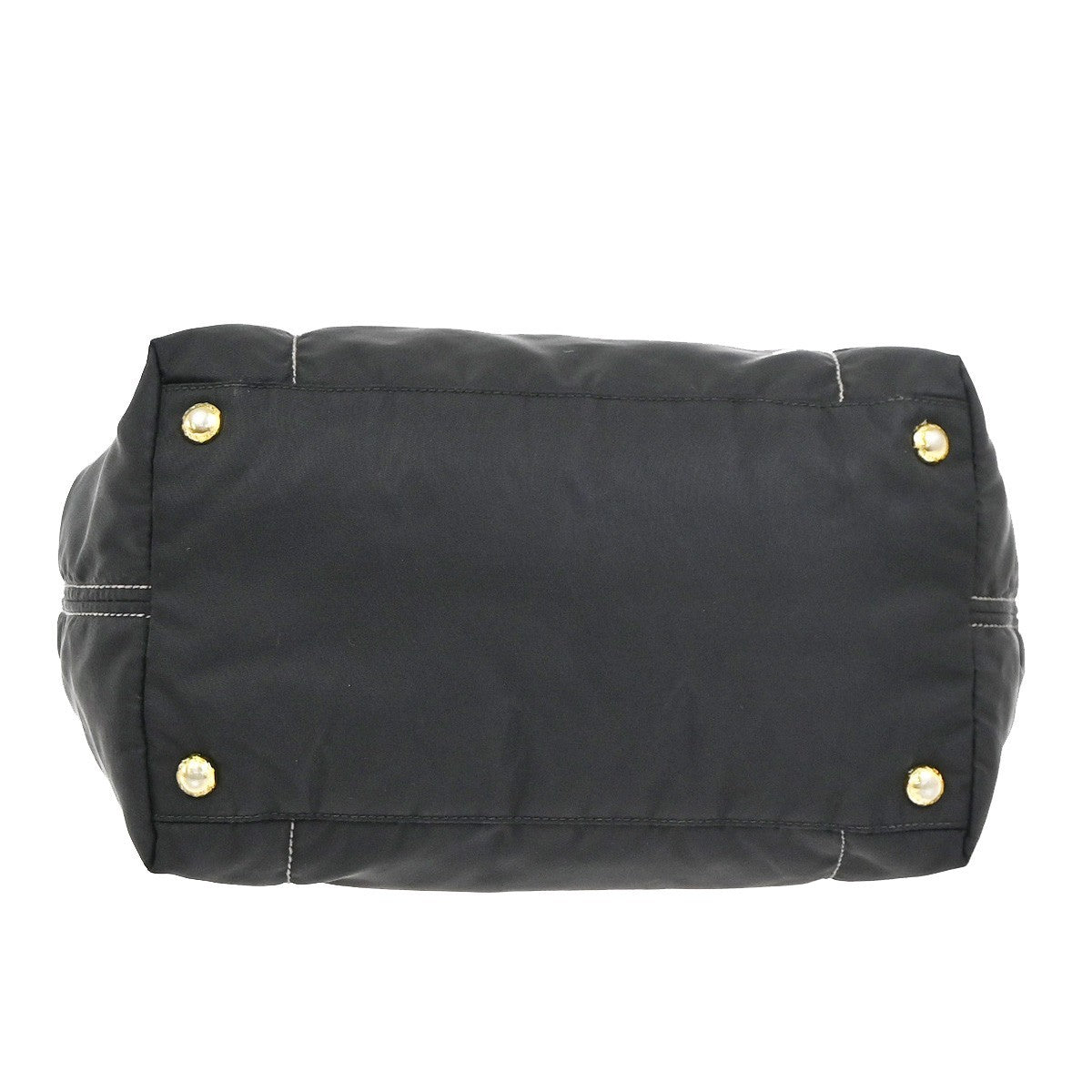 PRADA Logo Tessuto 2Way Shoulder Hand Bag Nylon Leather Black GHW 30YJ187