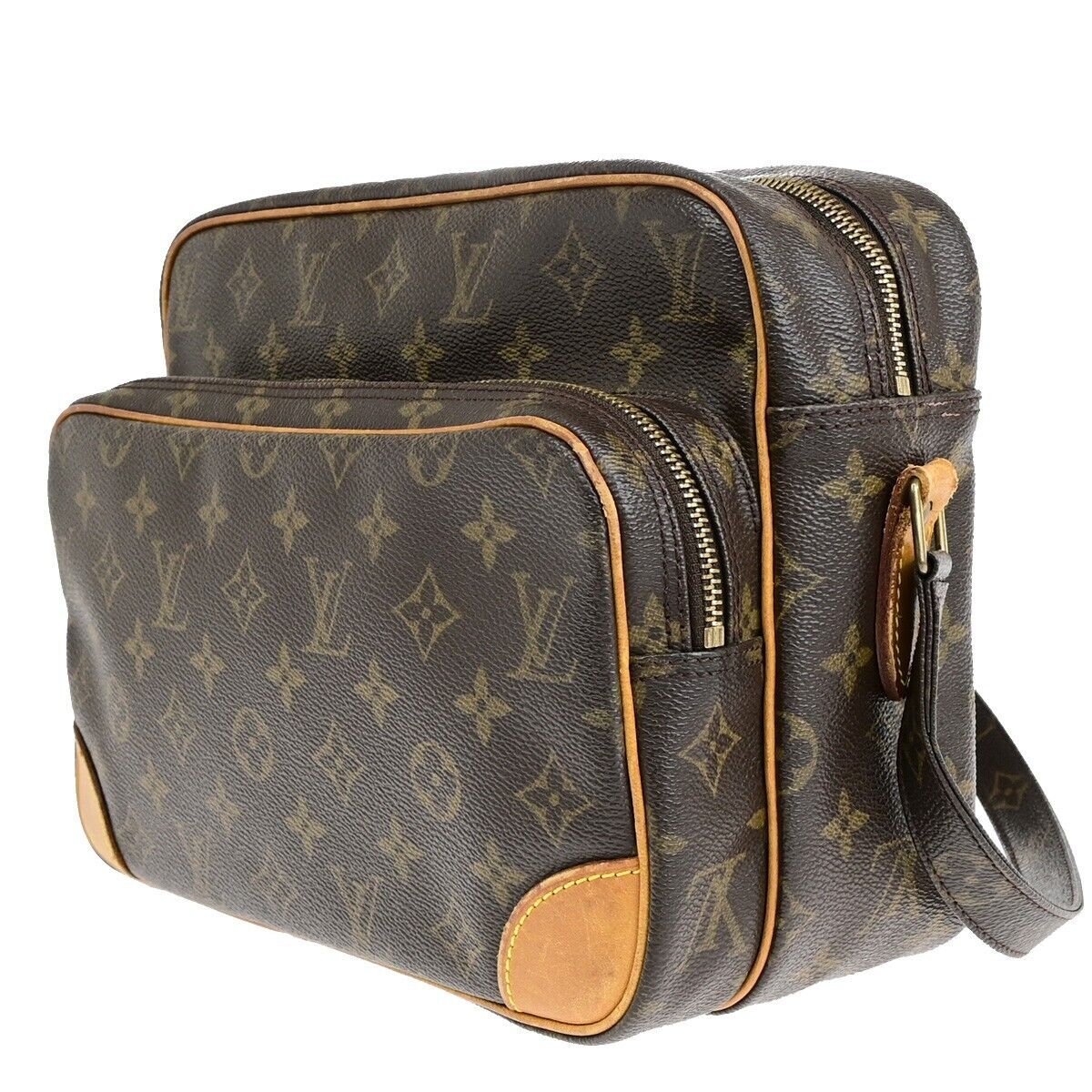 LOUIS VUITTON Nile Crossbody Shoulder Bag Monogram Leather Brown M45244 35EB725