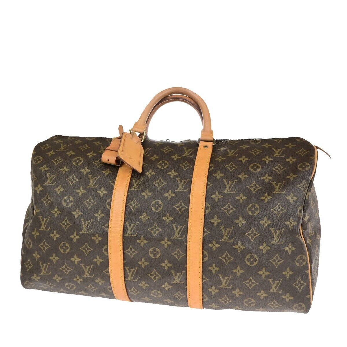 LOUIS VUITTON Keepall 50 Travel Hand Bag Monogram Leather Brown M41426 84ED235