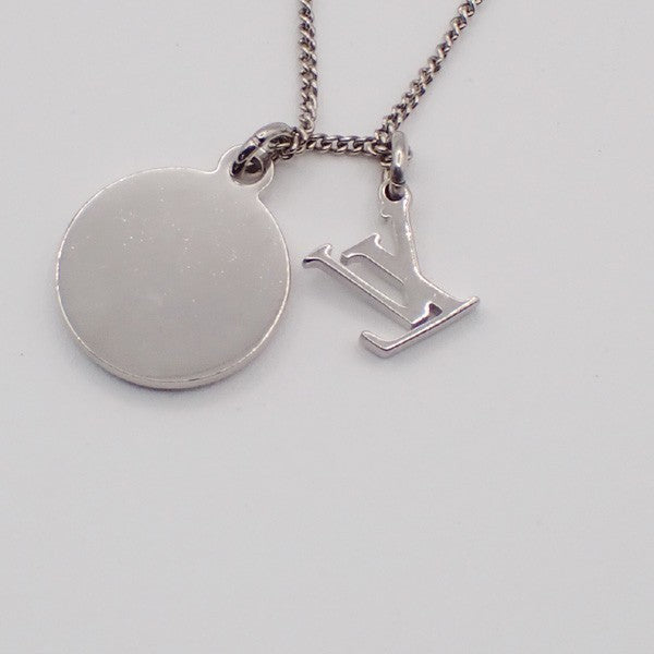LOUIS VUITTON  Logo Ring Pendant Long Necklace Monogram SHW Italy M62485 34MA183