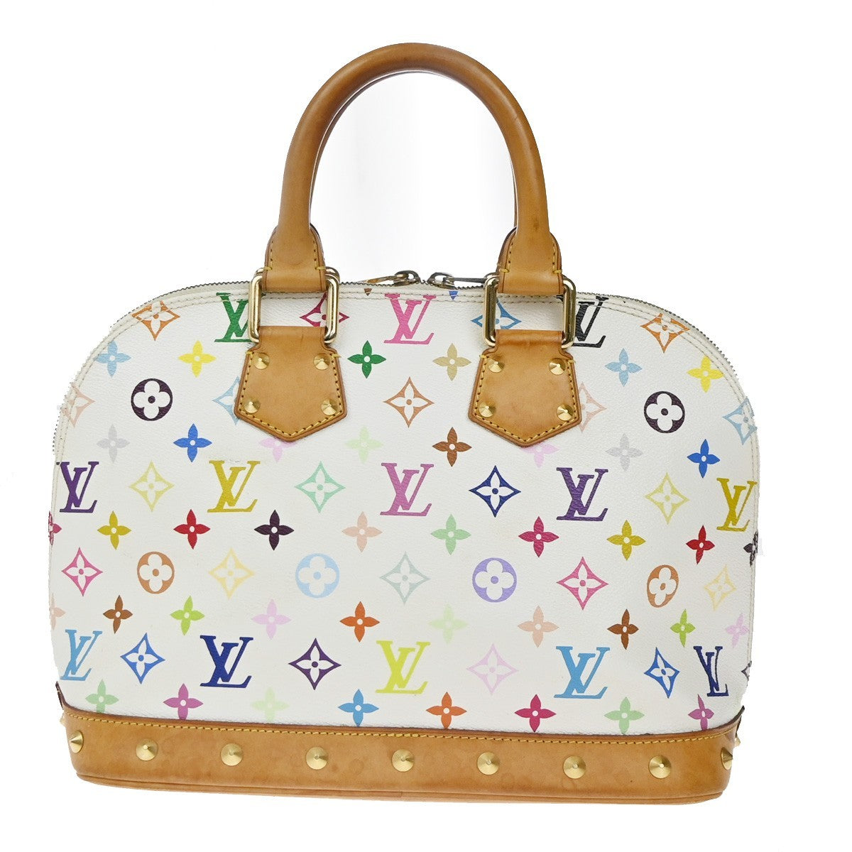 LOUIS VUITTON LV Logo Alma Hand Bag Monogram Multi Color White M92647 55KC788