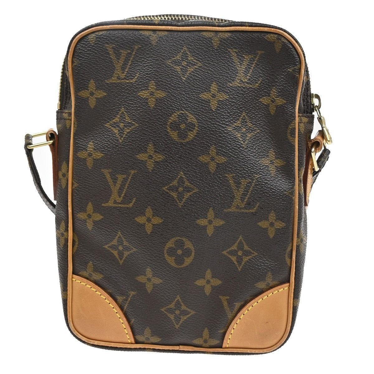 LOUIS VUITTON Danube Shoulder Bag Monogram Leather Brown France M45266 84YH883