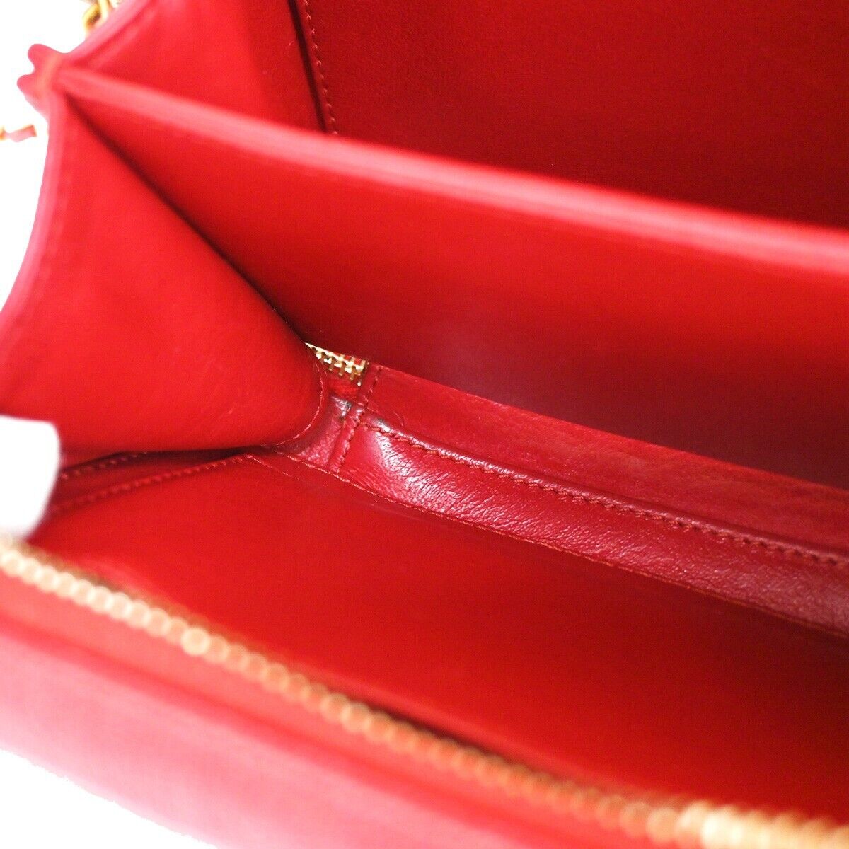 CHANEL CC Mini Matelasse 2Way Chain Shoulder Bag Caviar Leather Red GHW 765RH755