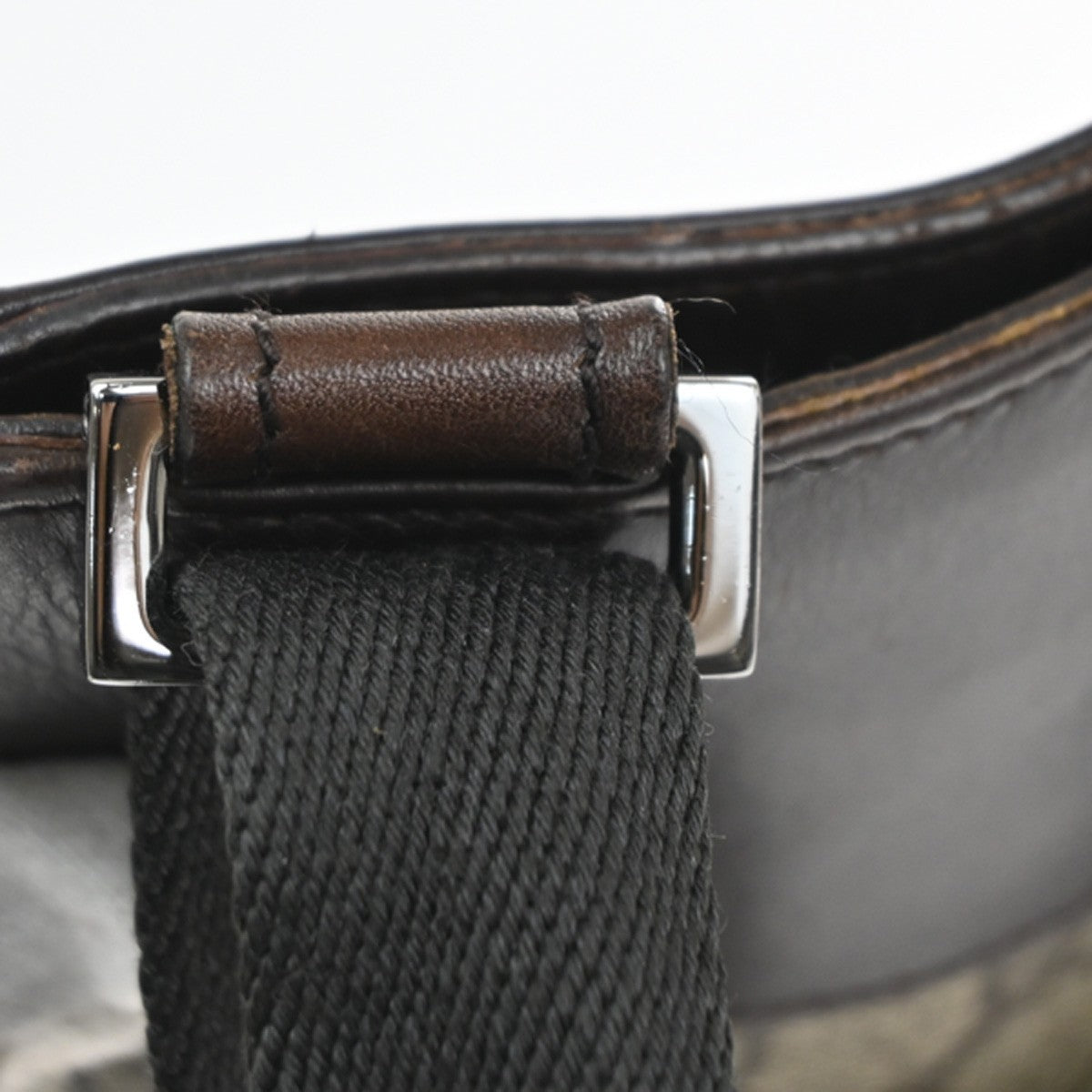 GUCCI Logo GG Pattern Shoulder Bag Supreme Leather Brown Beige Italy 69KC710