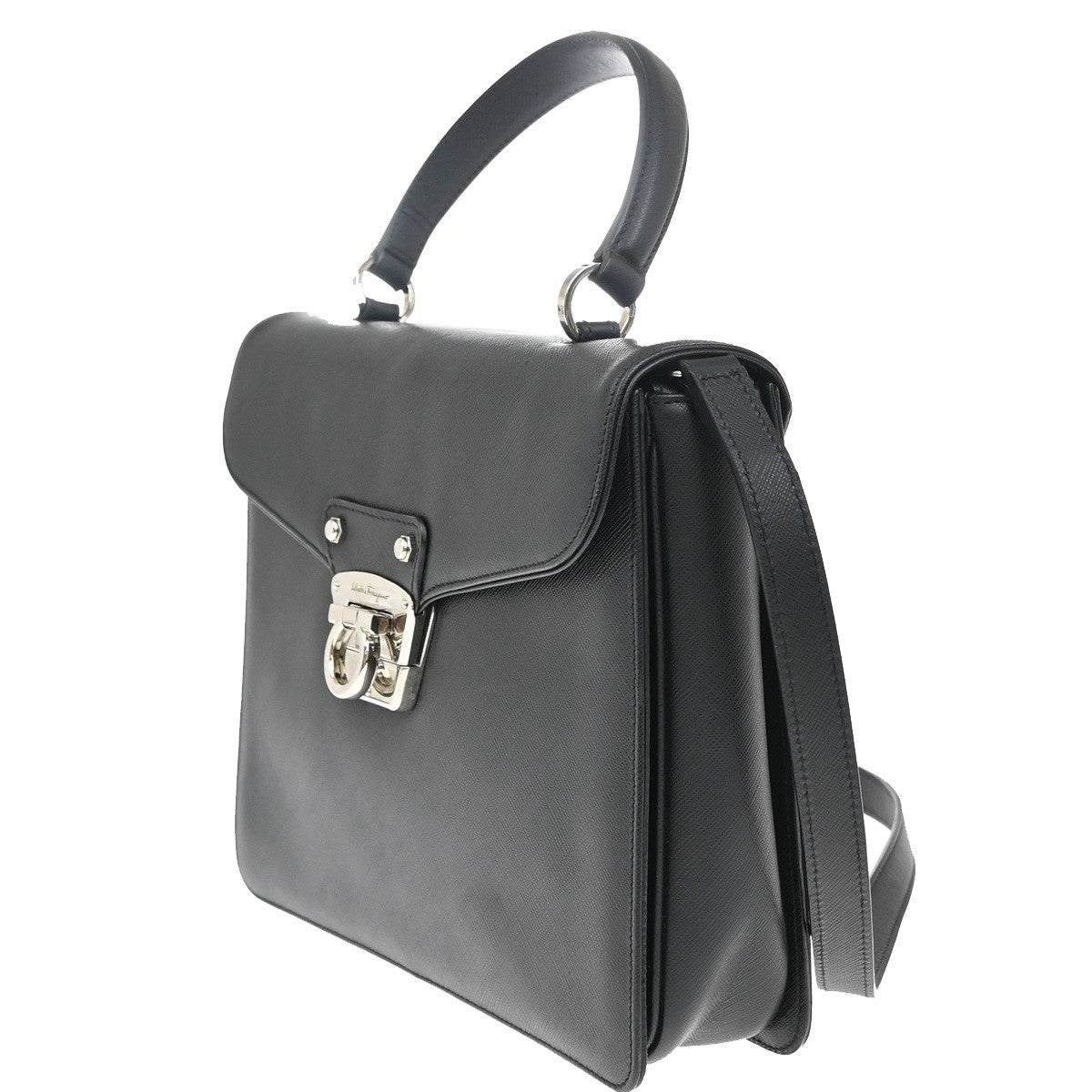 SALVATORE FERRAGAMO Sofia Gancini 2Way Shoulder Hand Bag Leather Brown 85RF663