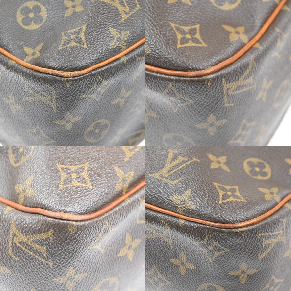 LOUIS VUITTON LV Logo Cite GM Shoulder Bag Monogram Leather Brown M51181 86MA527