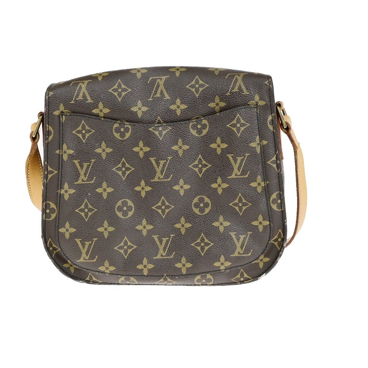 LOUIS VUITTON Saint Cloud GM Shoulder Bag Monogram Leather Brown M51242 30EC732
