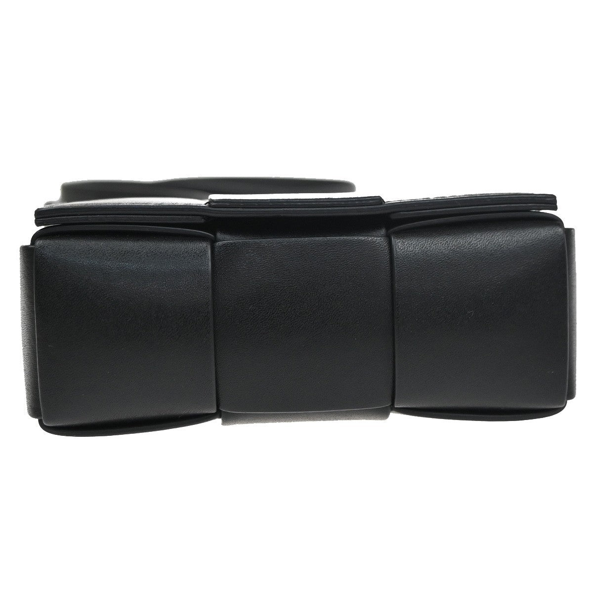 BOTTEGA VENETA Logo Candy Cassette Min Shoulder Bag Leather Black Italy 10RQ002
