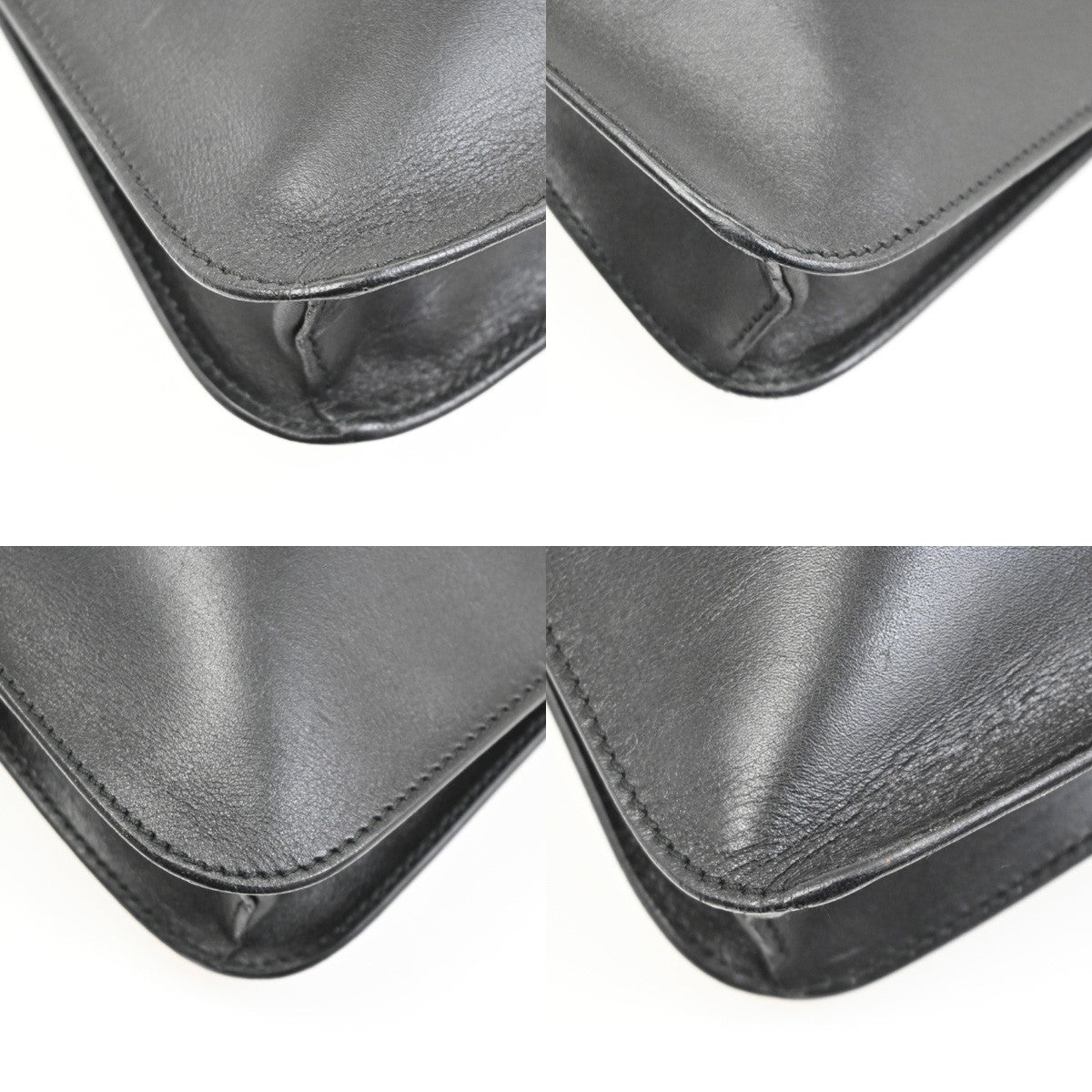 PRADA MILANO Logo Shoulder Hand Bag Leather Canvas Black SHW Italy 87CA970