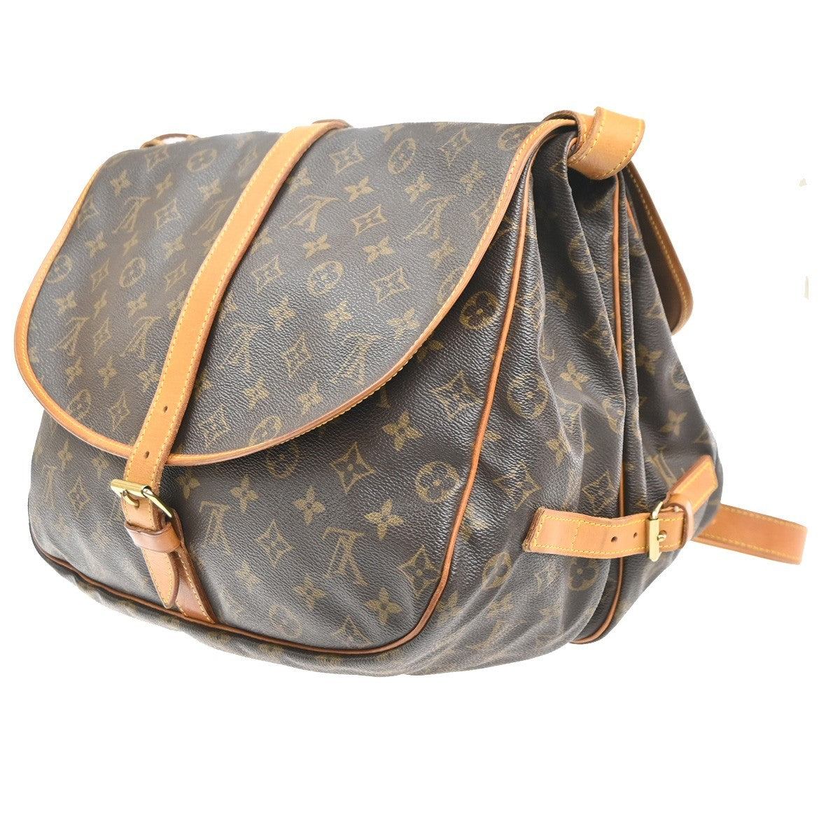 LOUIS VUITTON Saumur 35 Shoulder Bag Monogram Leather BN France M42254 74KC864