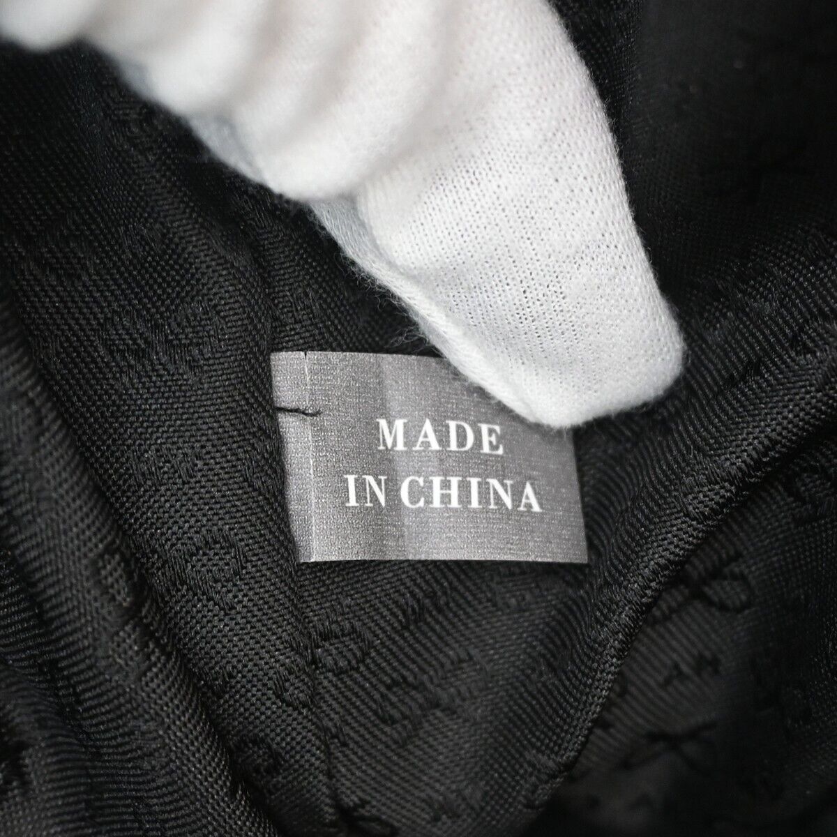 ANYA HINDMARCH Logo 2Way Shoulder Hand Bag Embossing Suede Leather Black 05DA069