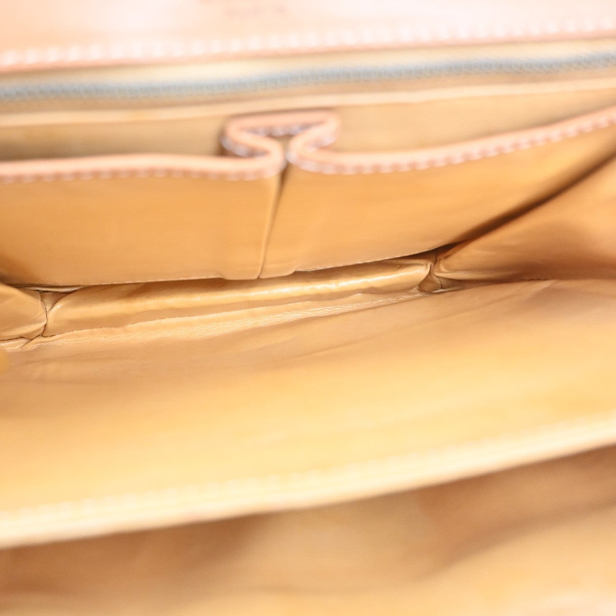 CELINE Macadam Pattern Crossbody Shoulder Bag PVC Leather White Brown  87KC778