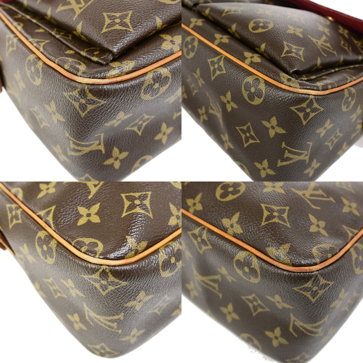 LOUIS VUITTON Viva Cite GM Shoulder Bag Monogram Leather Brown M51163 15YG491