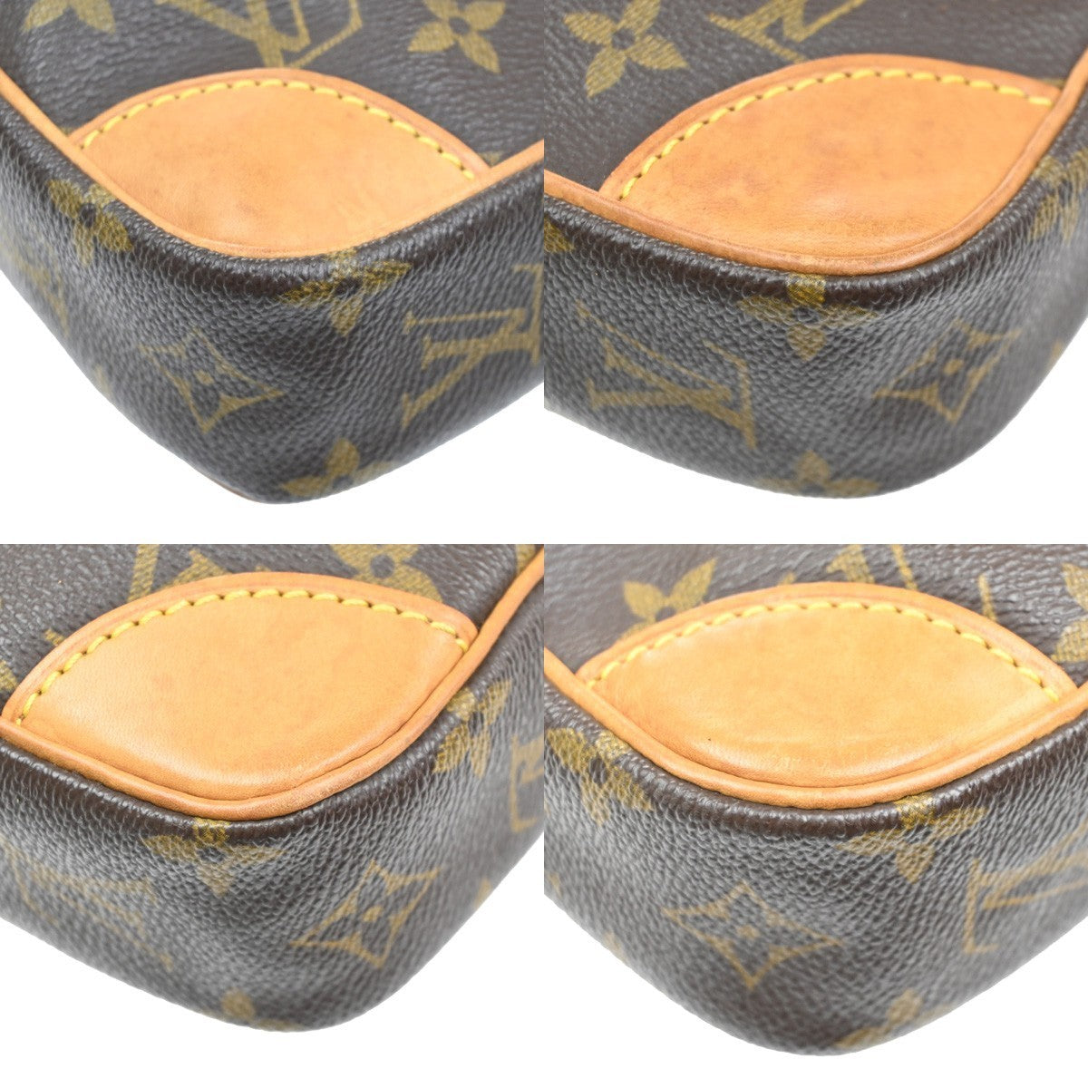 LOUIS VUITTON Danube Shoulder Bag Monogram Leather Brown France M45266 82MA537