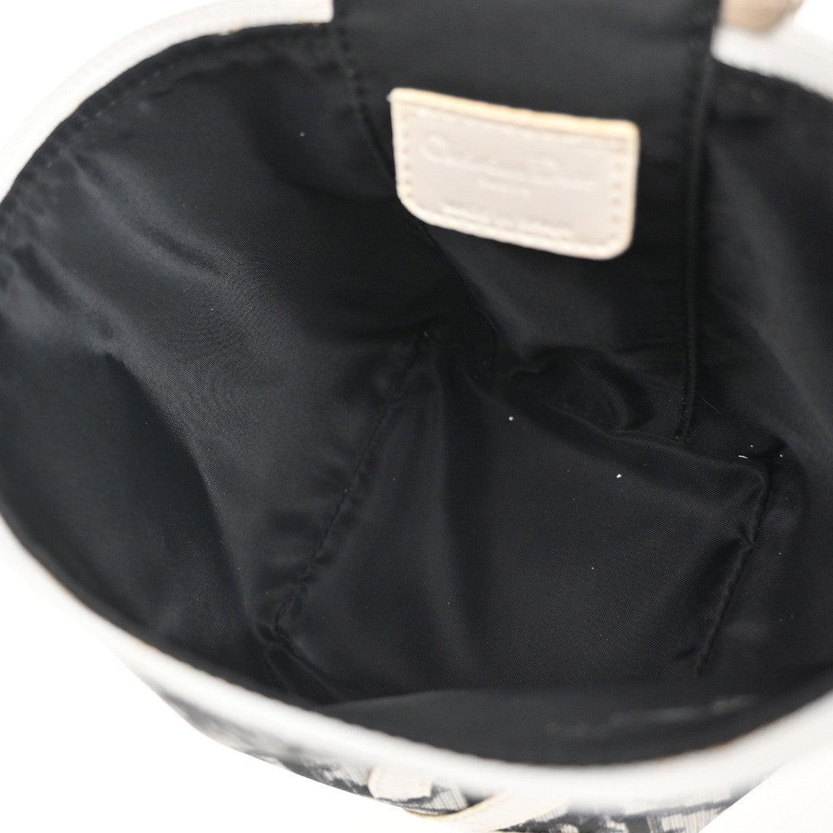 CHRISTIAN DIOR Trotter Pattern Hand Bag Coating Canvas Patent Leather 69KP118