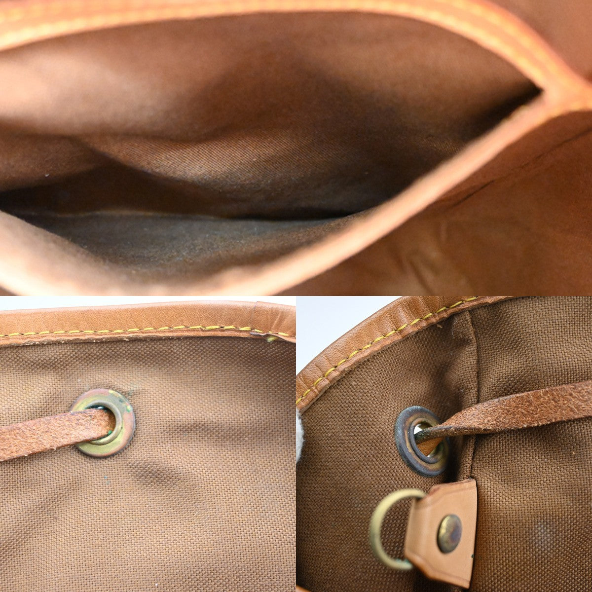 LOUIS VUITTON Montsouris GM Backpack Bag Monogram Leather Brown M51135 14CA929