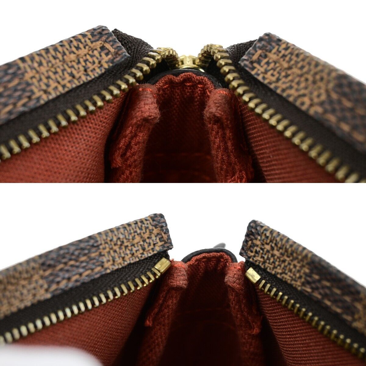 LOUIS VUITTON  Trousse Makeup Hand Bag Damier Ebene Leather Brown N51982 78SJ160