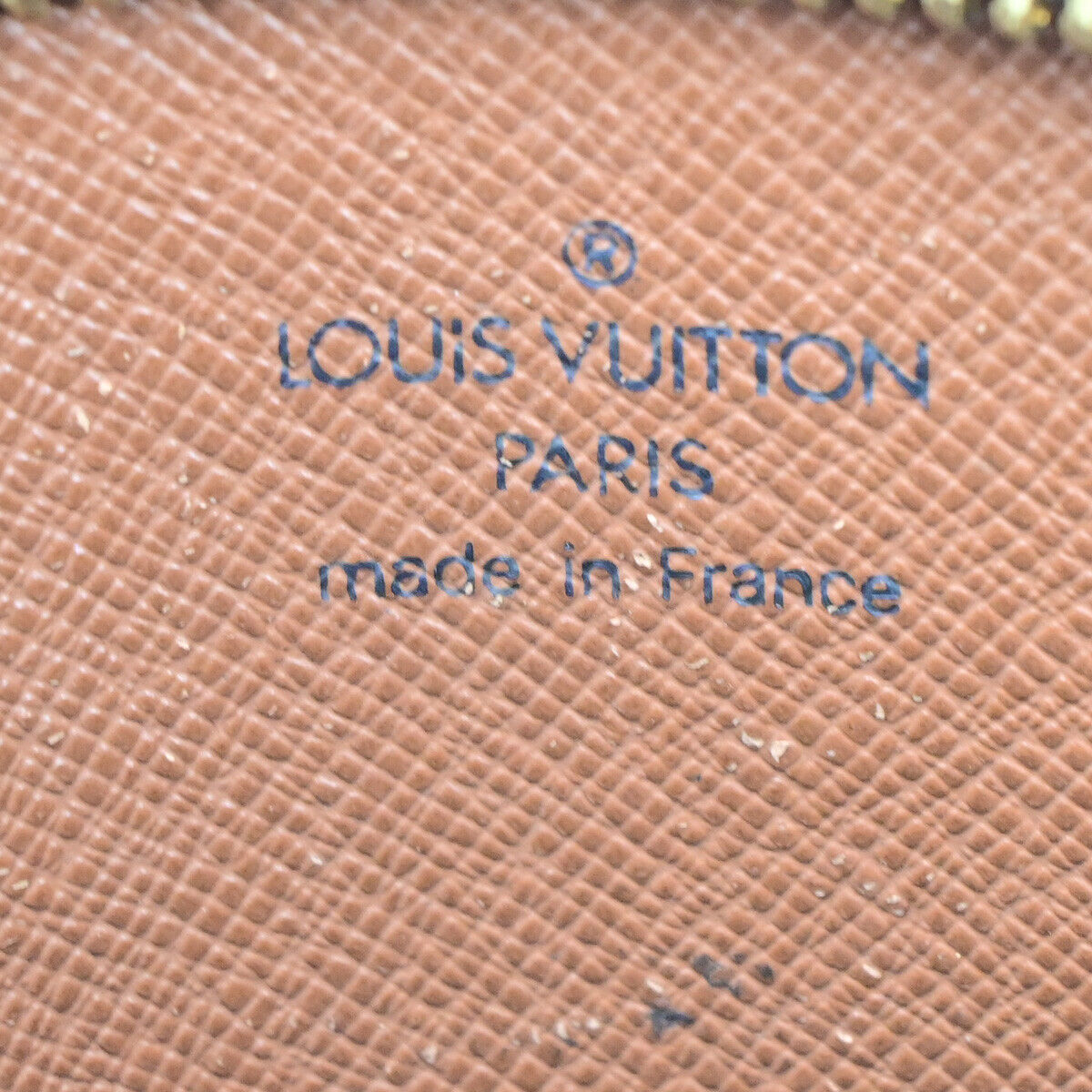 LOUIS VUITTON Logo Drouot Shoulder Bag Monogram Leather Brown M51290 73YF424