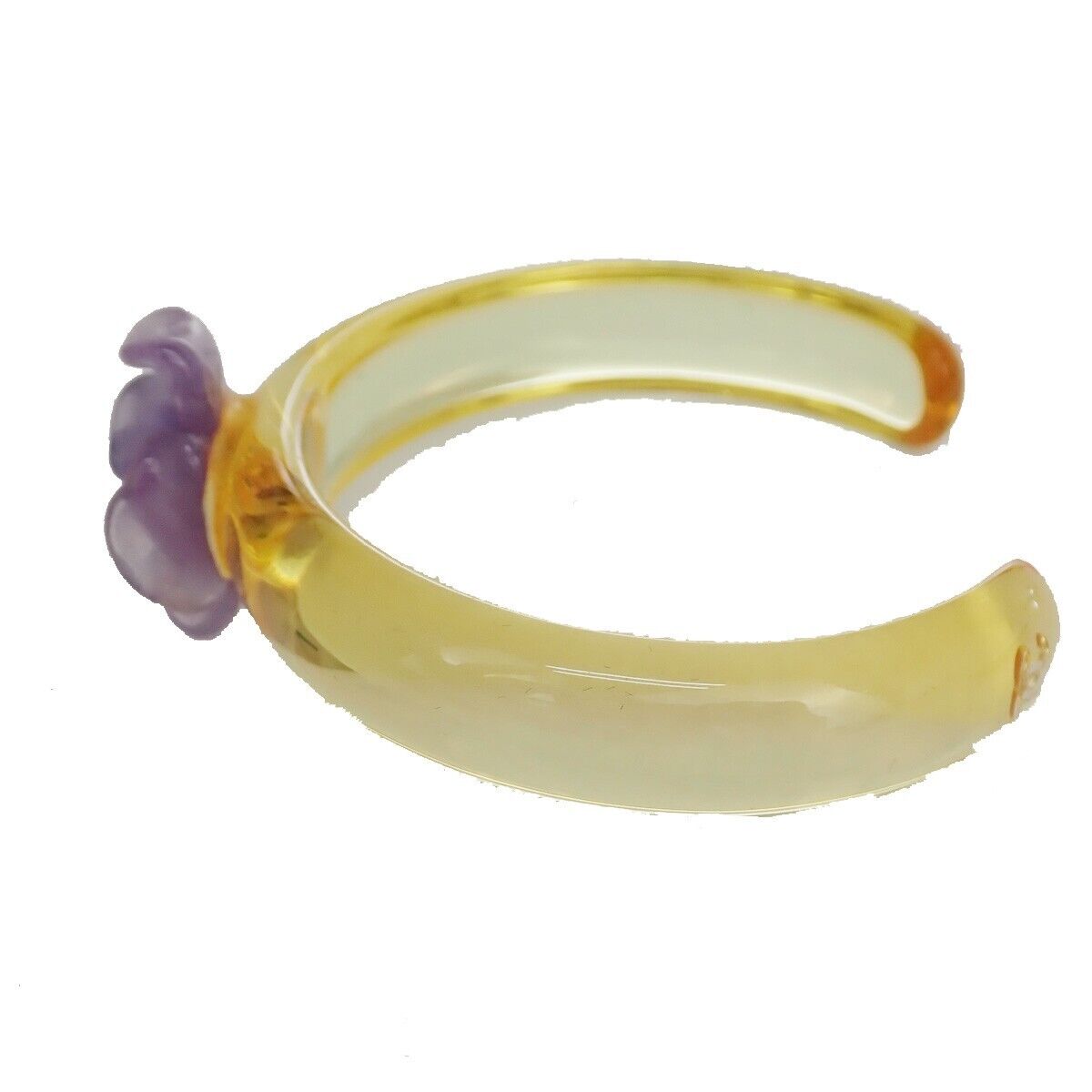 CHANEL Camellia Earrings Studs Bracelet Bangle 2 Set Purple 01P  77RC803