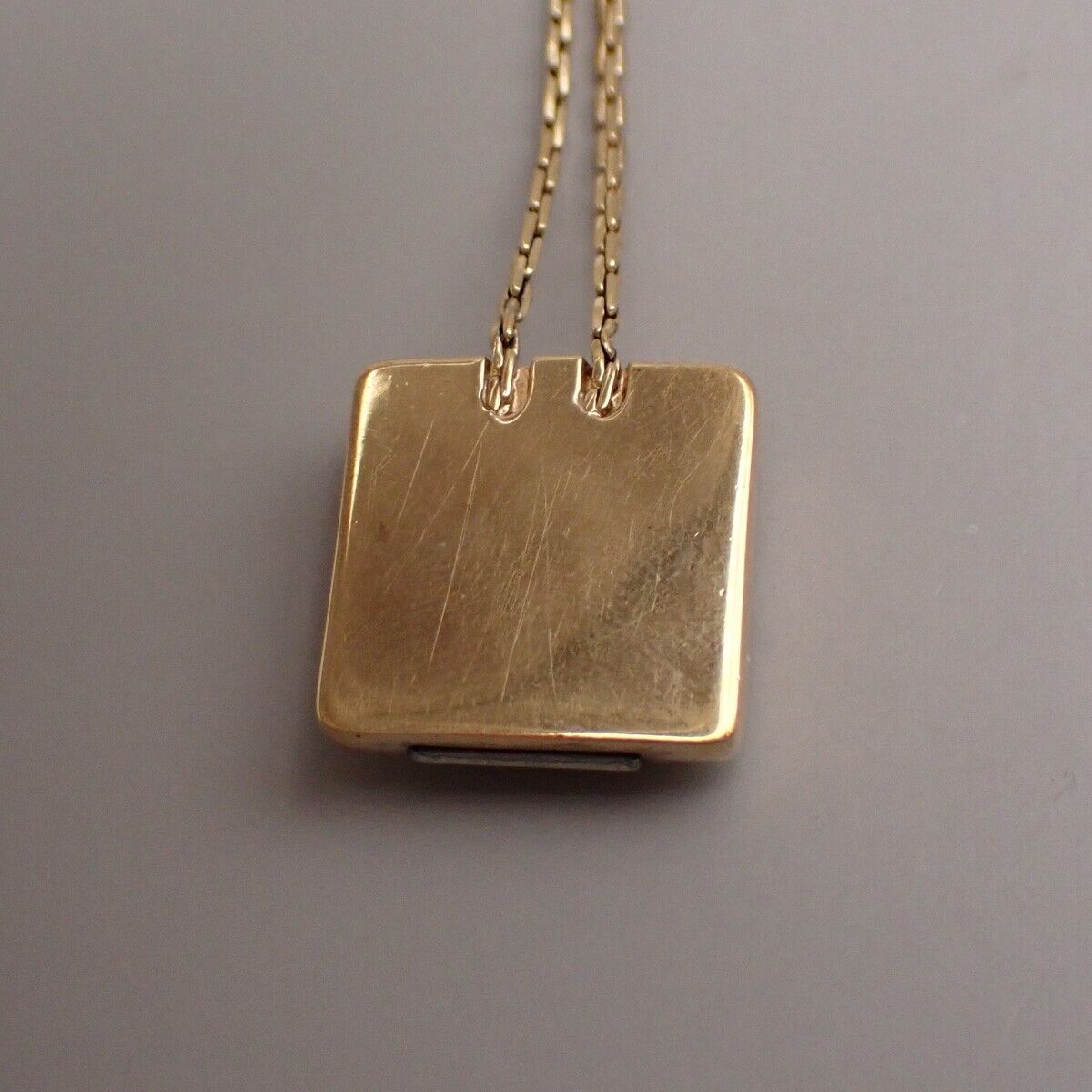 CHRISTIAN DIOR CD Logo Pendant Necklace Charm Gold Silver 02YG839